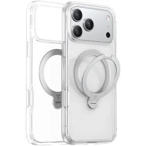 Coque arrière Torras Ostand Spin avec MagSafe pour Apple iPhone 17 Pro - Transparent