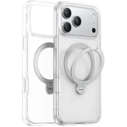 Coque arrière Torras Ostand Spin avec MagSafe pour Apple iPhone 17 Pro Max - Transparent