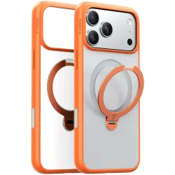 Coque arrière Torras Ostand Spin avec MagSafe pour Apple iPhone 17 Pro - Orange