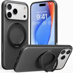 Coque arrière Torras Ostand R Fitness avec MagSafe pour Apple iPhone 17 Pro Max - Noir