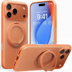 Coque arrière Torras Ostand R Fitness avec MagSafe pour Apple iPhone 17 Pro - Orange