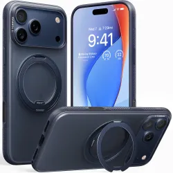 Coque arrière Torras Ostand R Fitness avec MagSafe pour Apple iPhone 17 Pro Max - Bleu foncé
