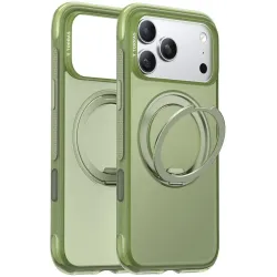 Coque arrière Torras Ostand O3 Air avec MagSafe pour Apple iPhone 17 Pro Max - Vert