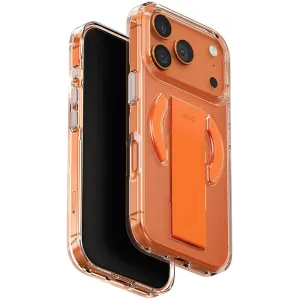 Coque arrière UNIQ Heldro Air MagClick MagSafe pour Apple iPhone 17 Pro Max - Transparent/Orange